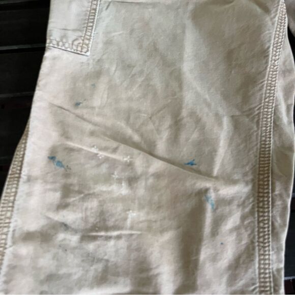 Distressed Carhartt B151-DKH Canvas Dungaree Work Pant (35 x 32) - Picture 8 of 13